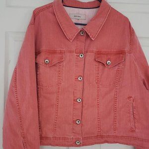 MERONA Women's Pink Denim Jacket Plus size 2 XL